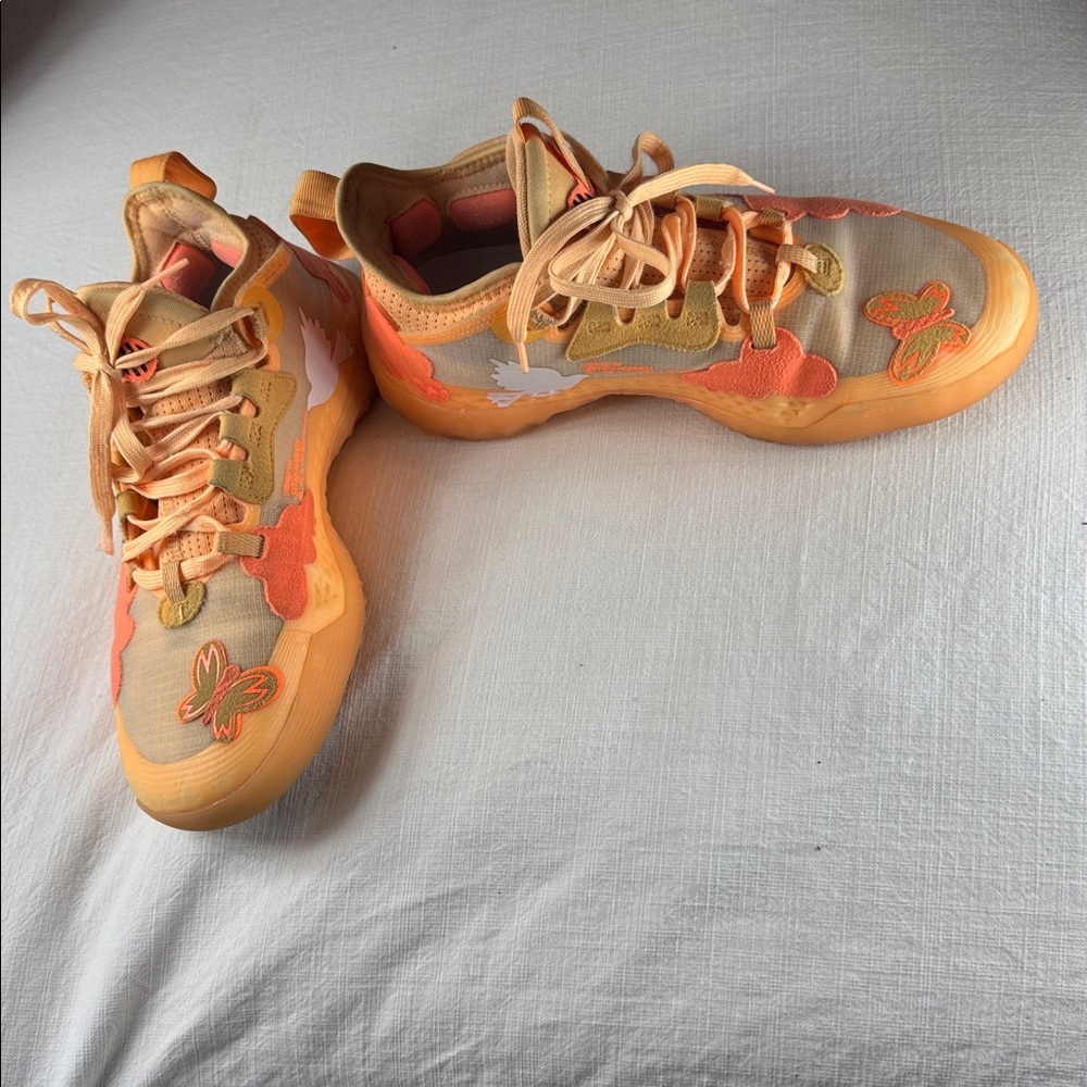 Adidas James Harden Vol. 5 Futurenatural Basketball Shoes Orange Mens 6.5 - Picture 2 of 11